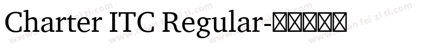 Charter ITC Regular字体转换
